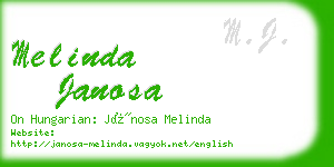 melinda janosa business card